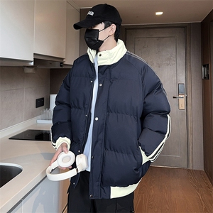 抖音得物二开 可供视频 拼接织带三防加厚羽绒棉衣外套棉服LL6667图片