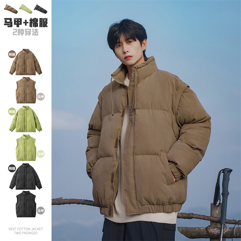可拆卸袖子 D2130-TP130控价178 冬Cityboy两穿棉衣可二开外套男图片