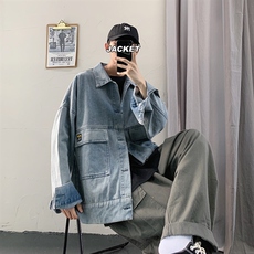 2026新款春秋牛仔外套男ins潮流宽松上衣服夹克韩版帅气JK523-P55，男装工装外套，星座1008-2