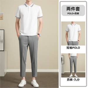 翻领短袖polo衫男青年潮牌夏季t恤韩版修身潮流新款百搭纯棉图片