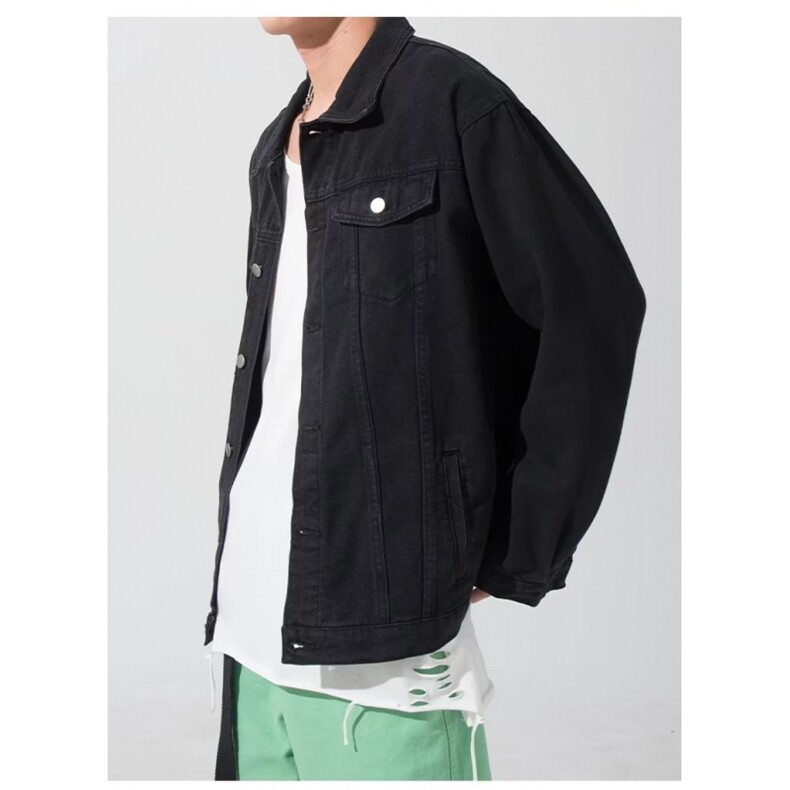 牛仔外套男高街潮牌夹克港风休闲百搭翻领情侣上衣服JK001-P65,男装夹克,星座308B-1