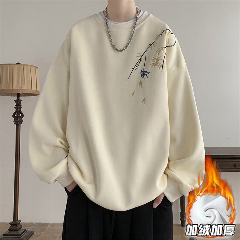 WY419-p45特控68加绒P50特控78大码刺绣加绒卫衣【图已注册】65棉,男装卫衣,电商D232