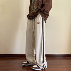 重磅欧绵绒直筒休闲裤子男宽松拖地裤A334-K21薄款P45加绒款P55，男装休闲裤，电商B339(原A334）