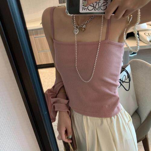 短款吊带两件套，女装背心吊带，XTZ style