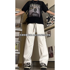 得物品质可二开~改版直筒针织运动卫裤K833特P45控68，男装休闲裤，电商A309