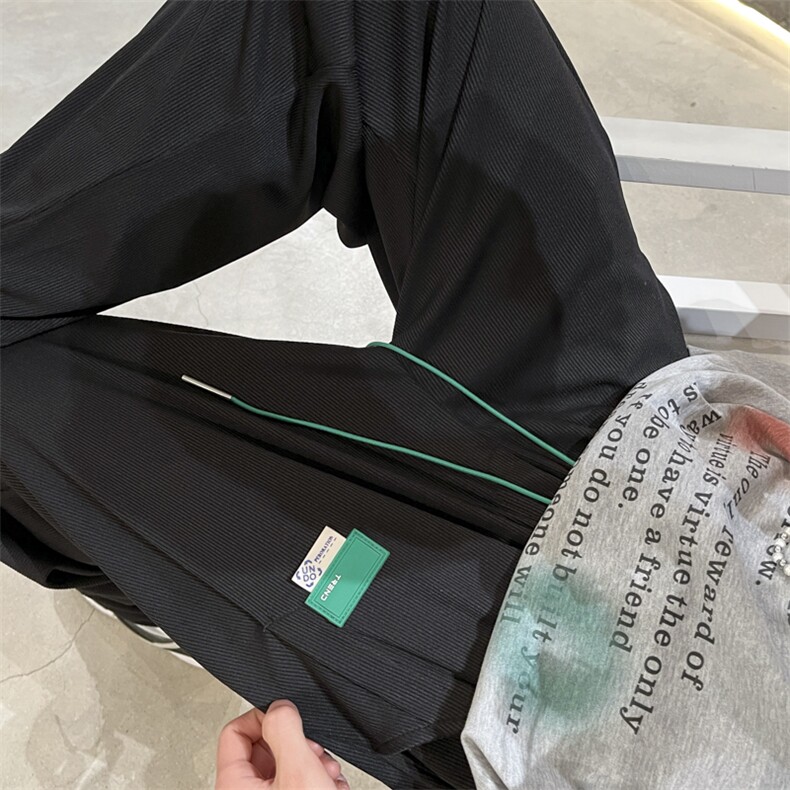 夏季薄款港风宽松大码透气束脚休闲九分裤冰丝裤K71-P45,男装休闲裤,星座914-3