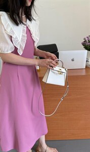韩系大翻领领连衣裙图片