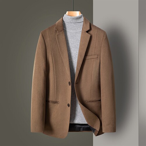 D2326冬季男士新款毛呢西服大衣羊毛外套呢子西装P300，男装西服，电商B360
