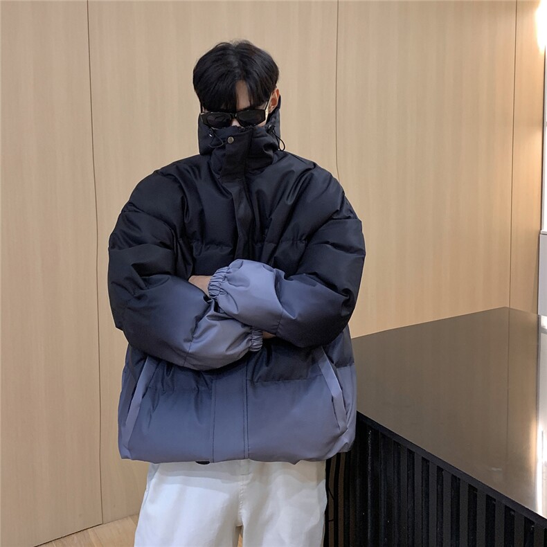港风防水渐变色冲锋衣棉衣男成分:聚酯纤维MY77095P120控168,男装夹克,星座227-7