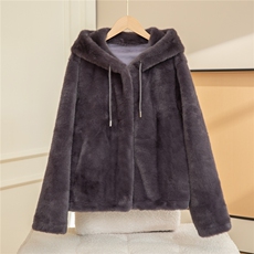 2025新款女士时尚外套潮流，女装羊羔毛/颗粒绒，雪菲羊绒