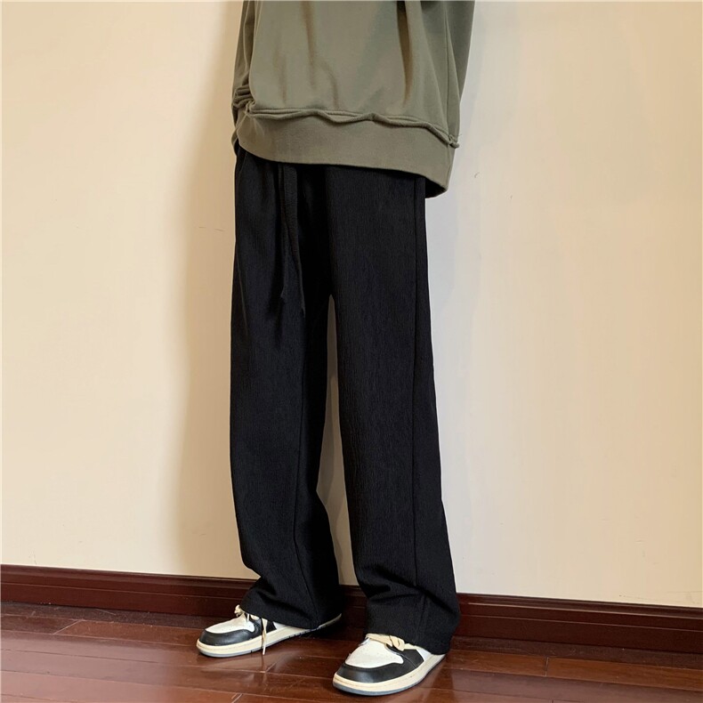 冬季波浪纹加绒加厚垂感休闲裤M~5XLXZ604-KG53JR-P65控78,男装卫衣,星座604