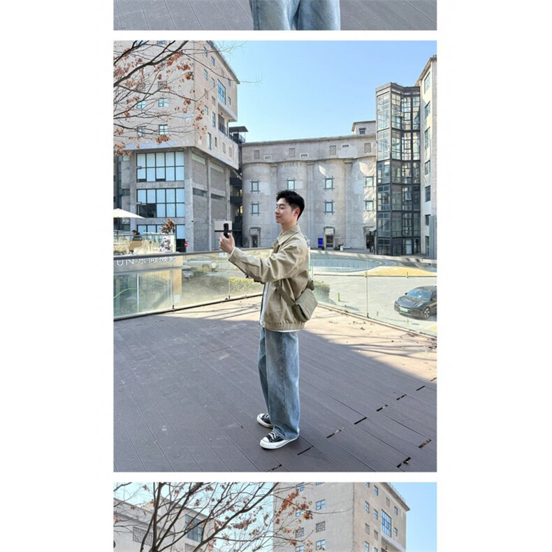 纯色翻领夹克工装男生春秋季外套百搭宽松简约休闲WB52-特P58,男装夹克,四季星座505