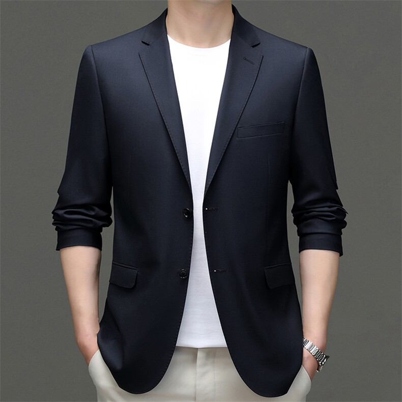 秋季新款西装男西服简约外套羊毛西服商务休闲小西装单西,男装西服,电商B360