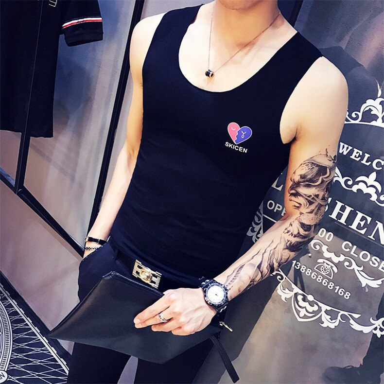 2021年V领潮青春流行夏季常规休闲修身青少年针织背心时尚背心/马甲,男装背心/马甲,电商A313