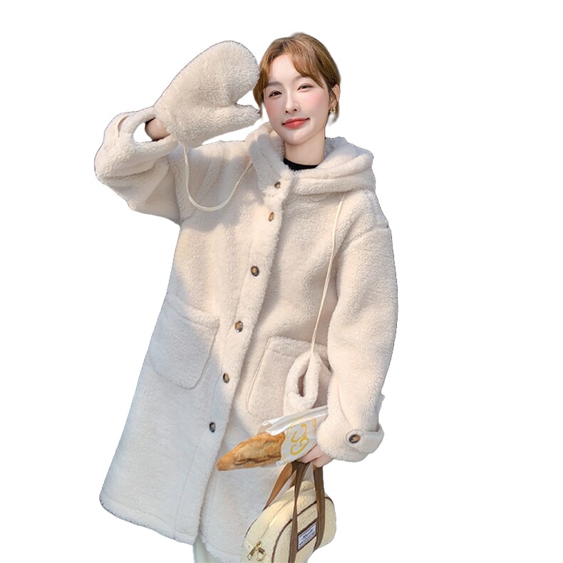 现货冬季新款皮毛一体+手套2C115-2229-P205-K308,女装皮草,2C115