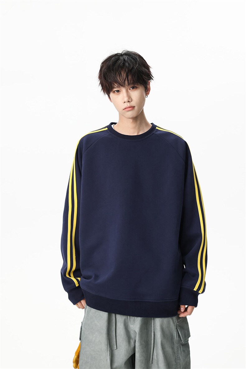 311B-1-9105-P31控59大码时尚高街套头卫衣拼接宽松休闲百搭,男装卫衣,星座311B-1
