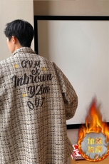 1港风小香风长袖衬衫男大码中性情侣潮衬衫男CCS8019P45加绒P55，男装衬衫，星座226-2