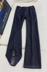 B221美式ins高街设计感修身微喇原色牛仔裤LK25592-特P45控78，男装牛仔裤，电商B221