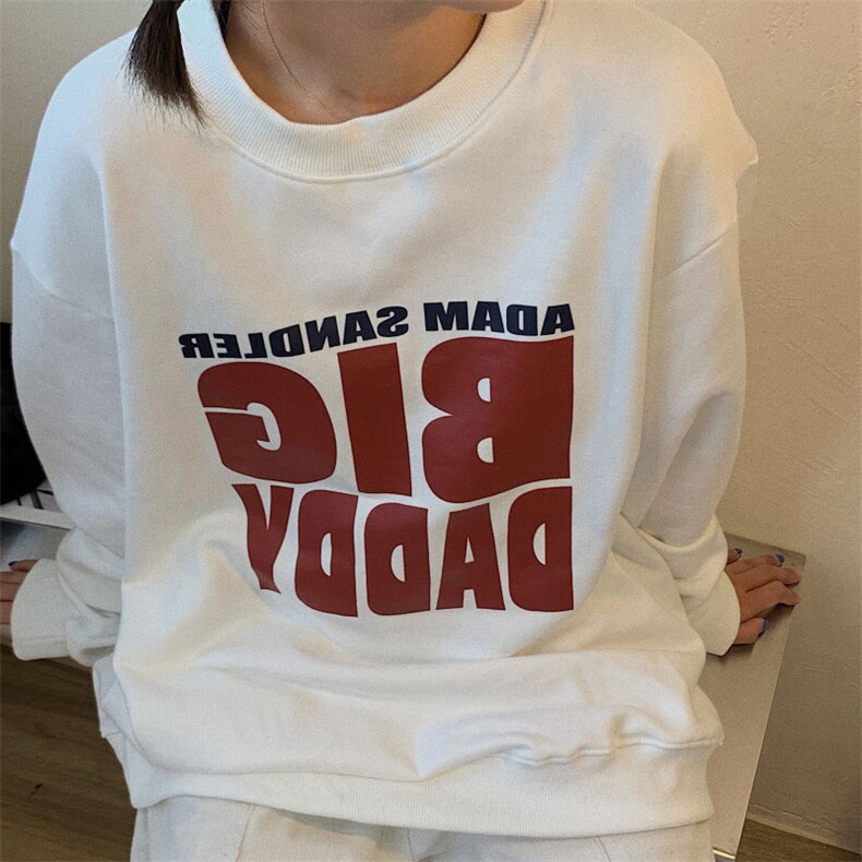 Q0116-P45字母长袖上衣美式基础宽松圆领卫衣,男装卫衣,星座617A-2