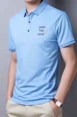 2024新款时尚短袖POLO男中青年半袖上衣夏季透气宽松体恤潮P58，男装Polo衫，钱塘6003A(原)4033A