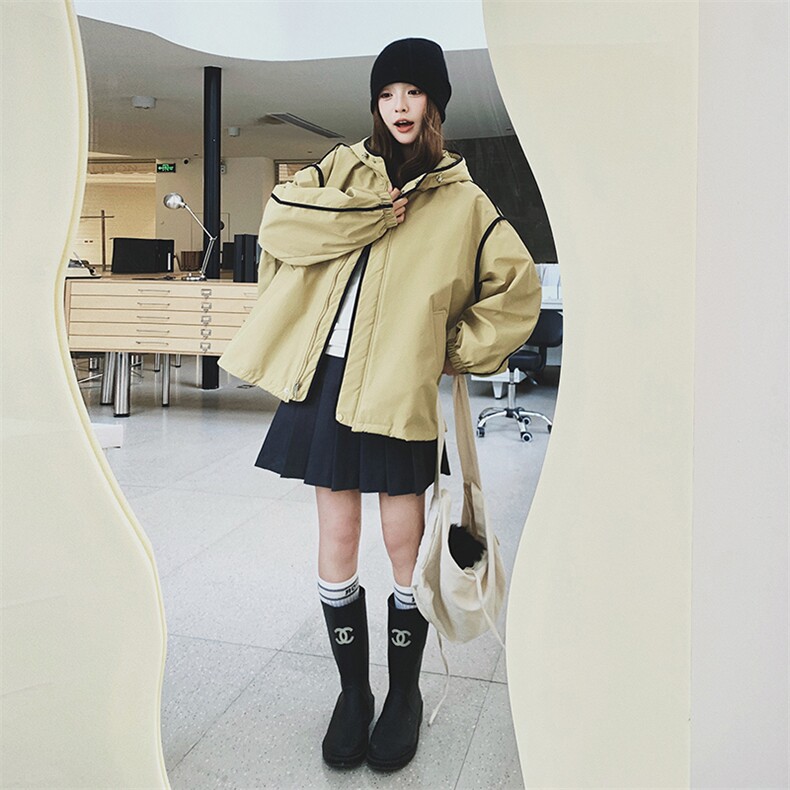 2025秋款戴帽宽松休闲外套2C322-S2030-P145-K208,女装短外套,2C322