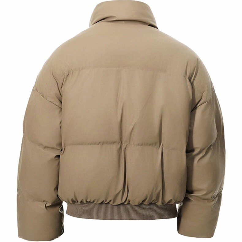 现货5W件冬季三防重磅硬挺boxy短款羽绒立领PU皮棉衣外套加厚棉服,男装棉衣,电商A486