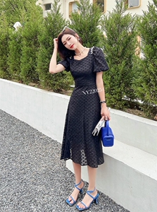 【现货】提花连衣裙图片