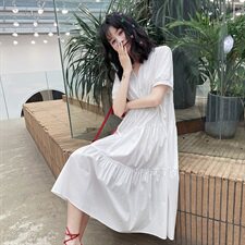 现货已出不断货2021夏装新款碎花裙166-QZ08P80控128，女装连衣裙，茜茜公主
