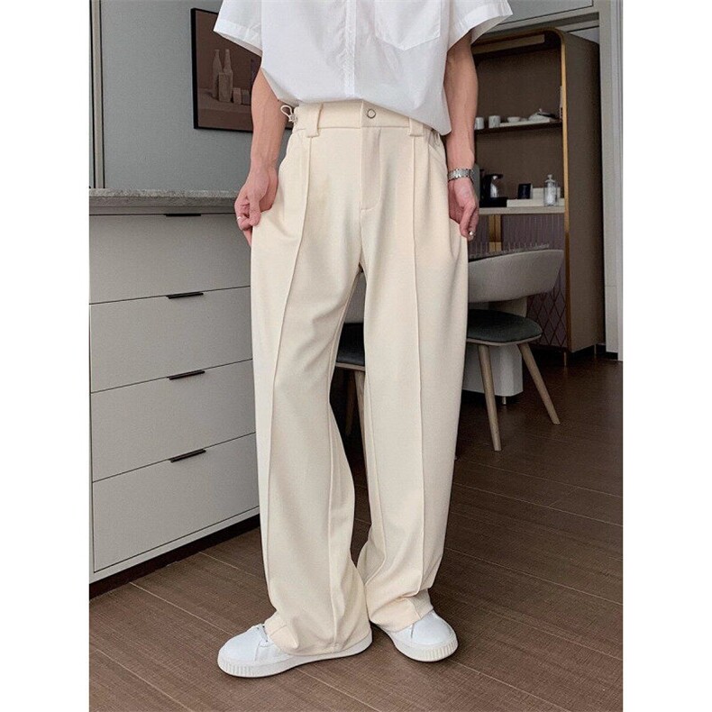 现货（量大价优)~春夏季冰丝垂感显瘦西装休闲微喇长裤K06013P45,男装西裤,星座1004（原星座815-3）
