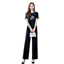 2025年早秋新款时尚大码女装两件套气质休闲运动洋气时髦套装秋春，女装套装/套裙，梦依杭