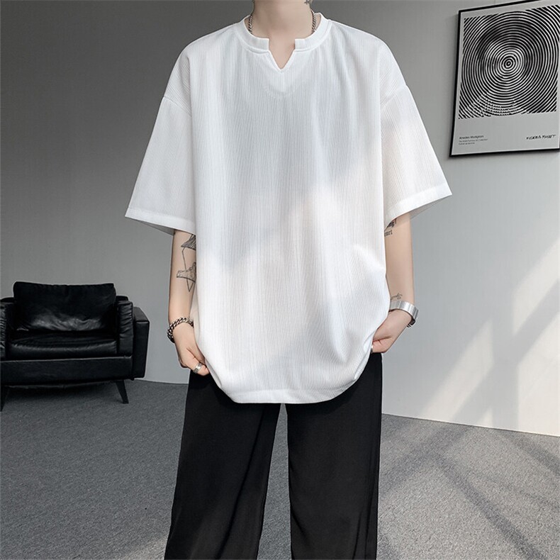 短袖男夏季新款港风宽松冰丝T恤T0158-P22,男装T恤,星座214-3