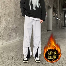 加绒冲锋裤男款防水裤子高街潮牌拉链工装裤CK255P40加绒P45，男装休闲裤，星座410-2
