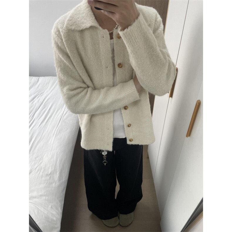 【有货】MY2403LL-特P58cleanfit米白色开衫针织衫毛衣外套,男装针织衫/毛衣,星座1007（原301D）