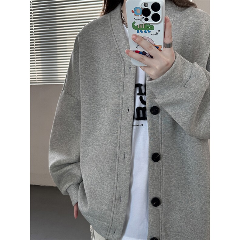 现货380克重磅百搭情侣开衫休闲卫衣外套特批40，女装短外套，星座510-1