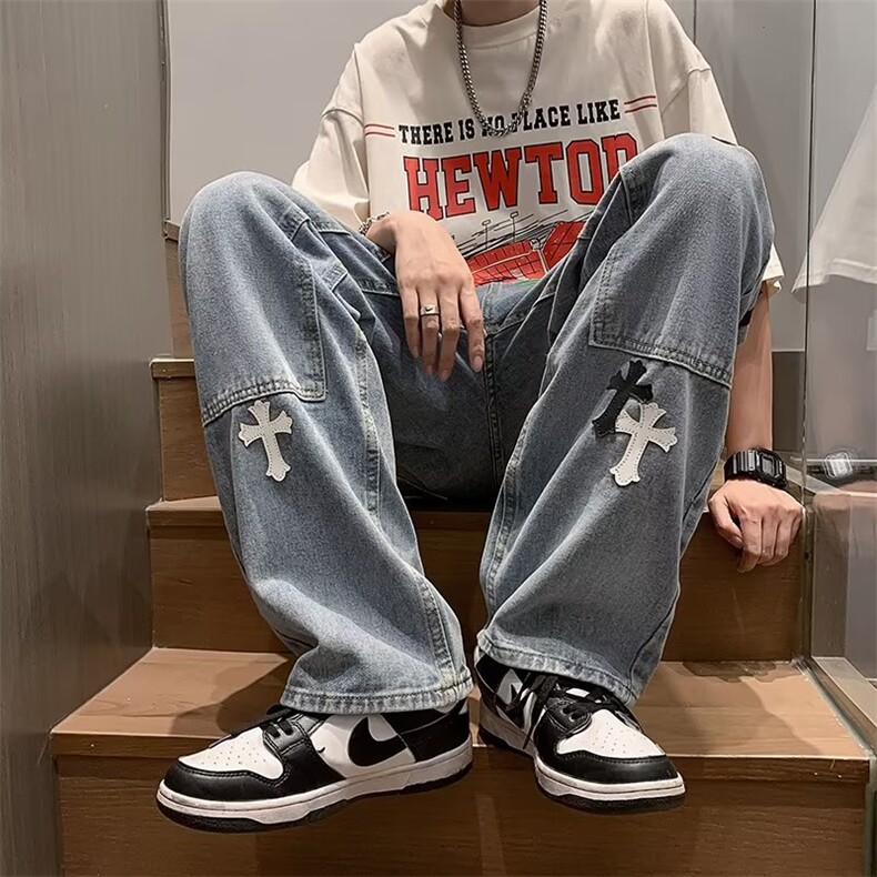 牛仔裤男夏季潮大码休闲裤子N1019P42,男装牛仔裤,星座1116-2