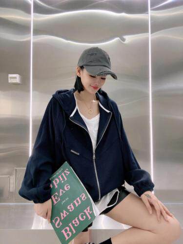 秋季款华夫格卫衣开衫，女装卫衣/绒衫，玩美