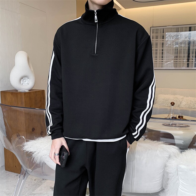 休闲运动套装拼接撞色A328-2303-P140-K199,男装休闲套装,星座406