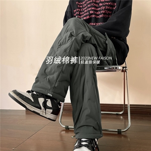 A165-K8538-P70控98~羽绒棉裤~加厚保暖御寒东北休闲裤工装裤潮流图片