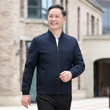 B-N9953男士2023年秋季新款长袖中老年休闲拉链夹克棒球领潮流P63，男装夹克，电商B360