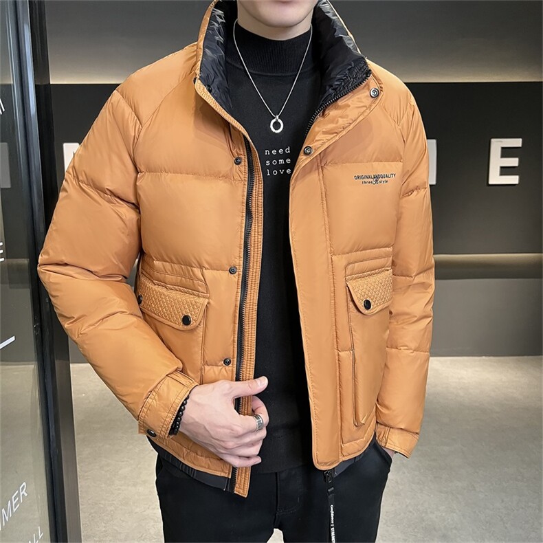 冬季新款店主风男士保暖立领百搭工装休闲羽绒服外套男8085-P185图片