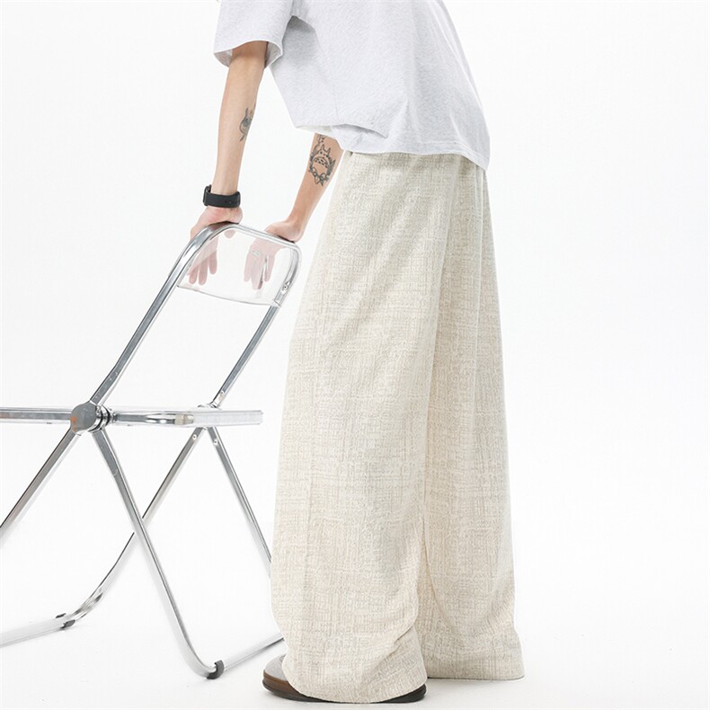 8XL-M棉麻扎染糯米裤垂感直筒宽松慵懒休闲阔腿裤K9130P68控98,男装休闲裤,电商D206-1
