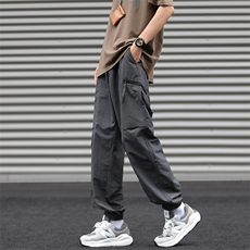 夏季新款日系复古休闲长裤男潮牌百搭宽松工装裤现货K8081-P38，男装工装外套，星座512-3