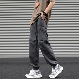 夏季新款日系复古休闲长裤男潮牌百搭宽松工装裤 现货 K8081-P38图片