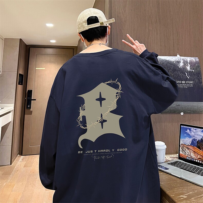 抖音得物供货量大从优可提供视频美式长袖T恤CT705特P25,男装T恤,电商A486-1