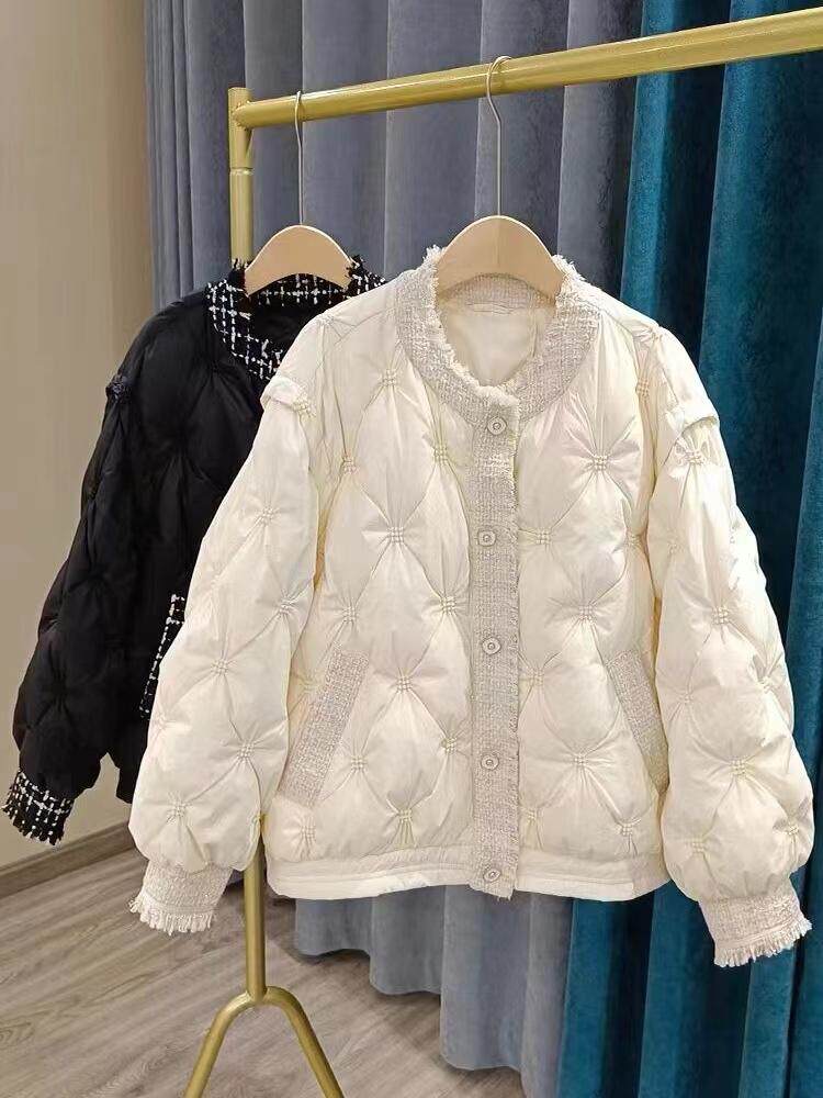 小香风羽绒服，女装羽绒服，得到THETHAT