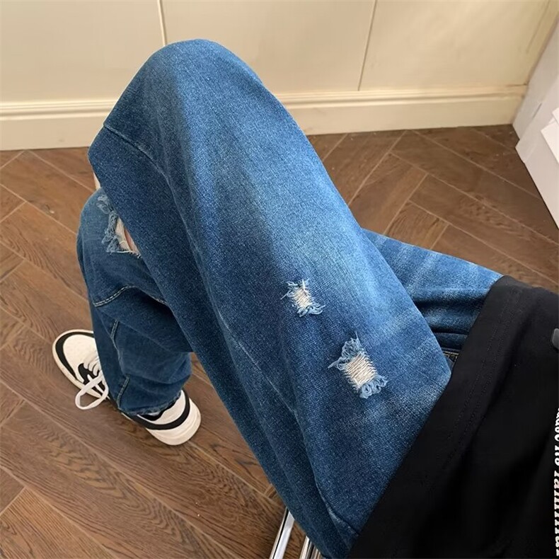 美式牛仔裤男春秋新款休闲直筒裤NK809P36,男装牛仔裤,星座1116-2