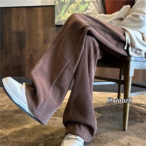 XZ616 秋冬新款重磅欧棉绒破缝打褶休闲长裤 TY1124 P65控78图片