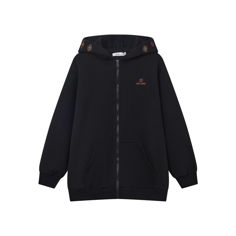 现货-春秋卫衣开衫重磅高品质绣花外套休闲1016-1Y146P70K128,女装短外套,星座1016-1（原电商B408-1）