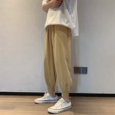 夏季新款2021港风冰丝清爽宽松休闲裤男2026-特批20，男装休闲裤，星座718-1