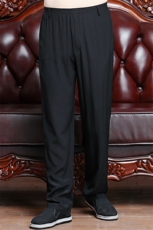 休闲裤男夏季中老年爸爸宽松裤透气松紧薄款S608，男装中老年男装，钱塘6003（原4033）